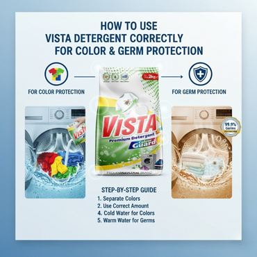 How to Use Vista Detergent Correctly for Color & Germ Protection