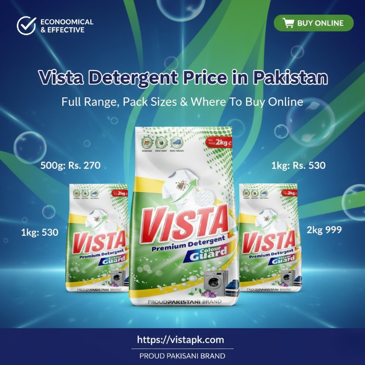 Vista Detergent Price in Pakistan - Full Range, Pack Sizes & Where To Buy Online
